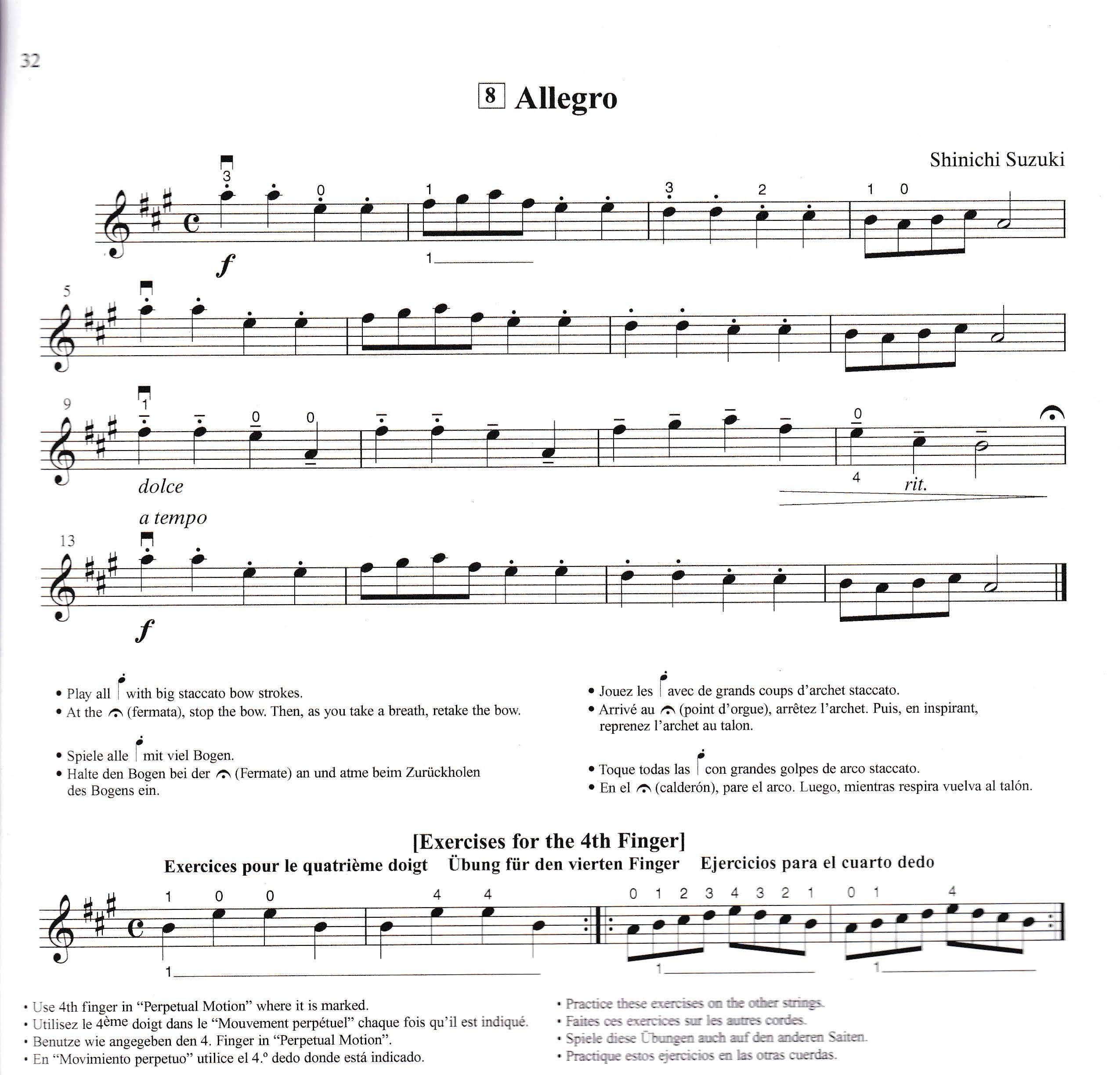 Sheet Music for Allegro